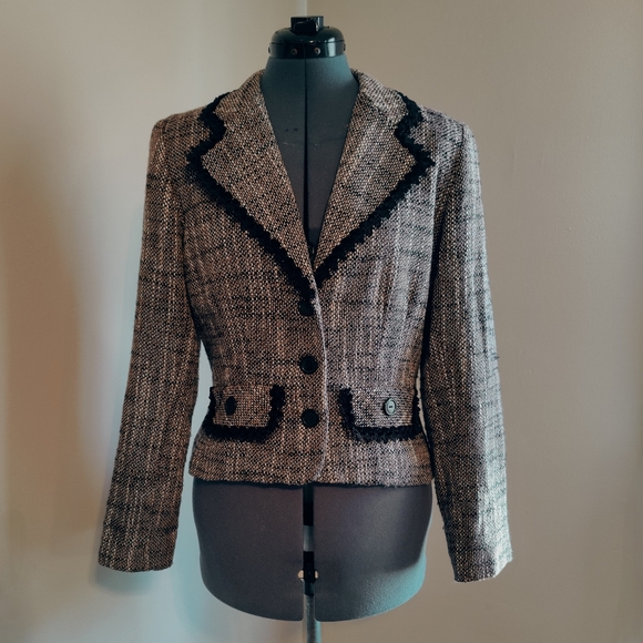 ALTHUSER Faux Tweed Blazer - Picture 1 of 7